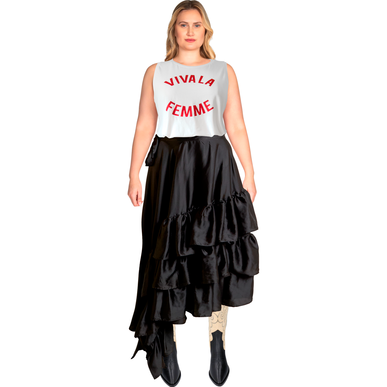 Viva La Femme Muscle T-Shirt White
