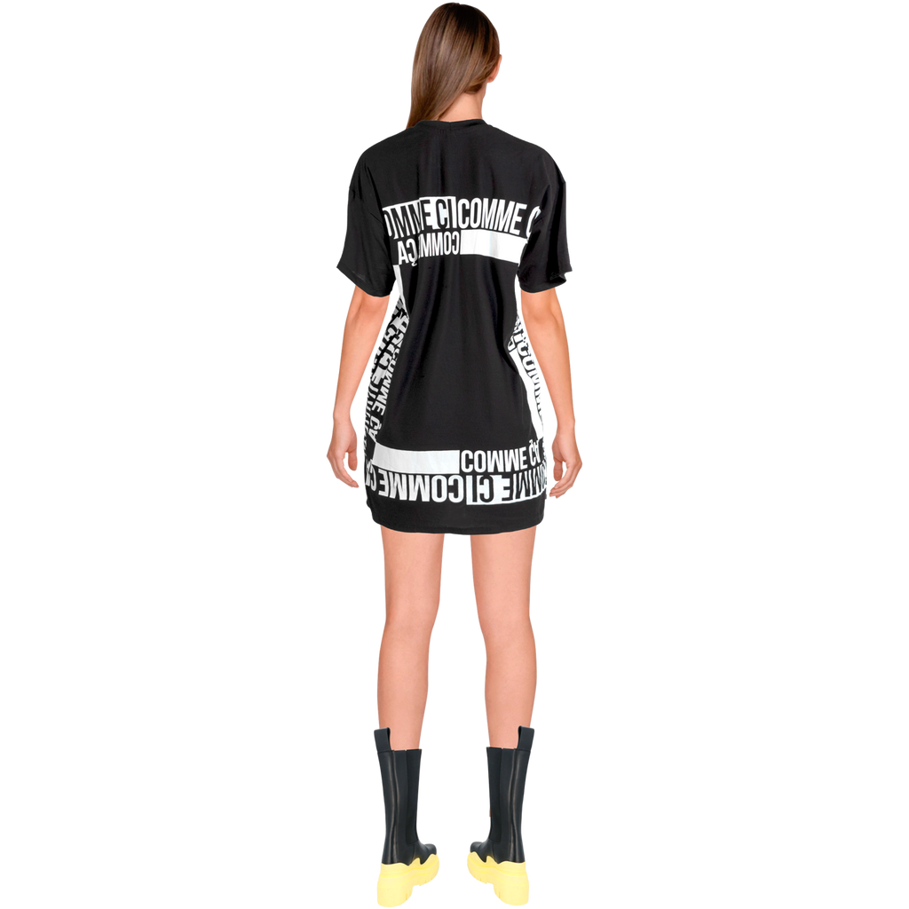 Comme Ci Comme Ca T-Shirt Dress- Black