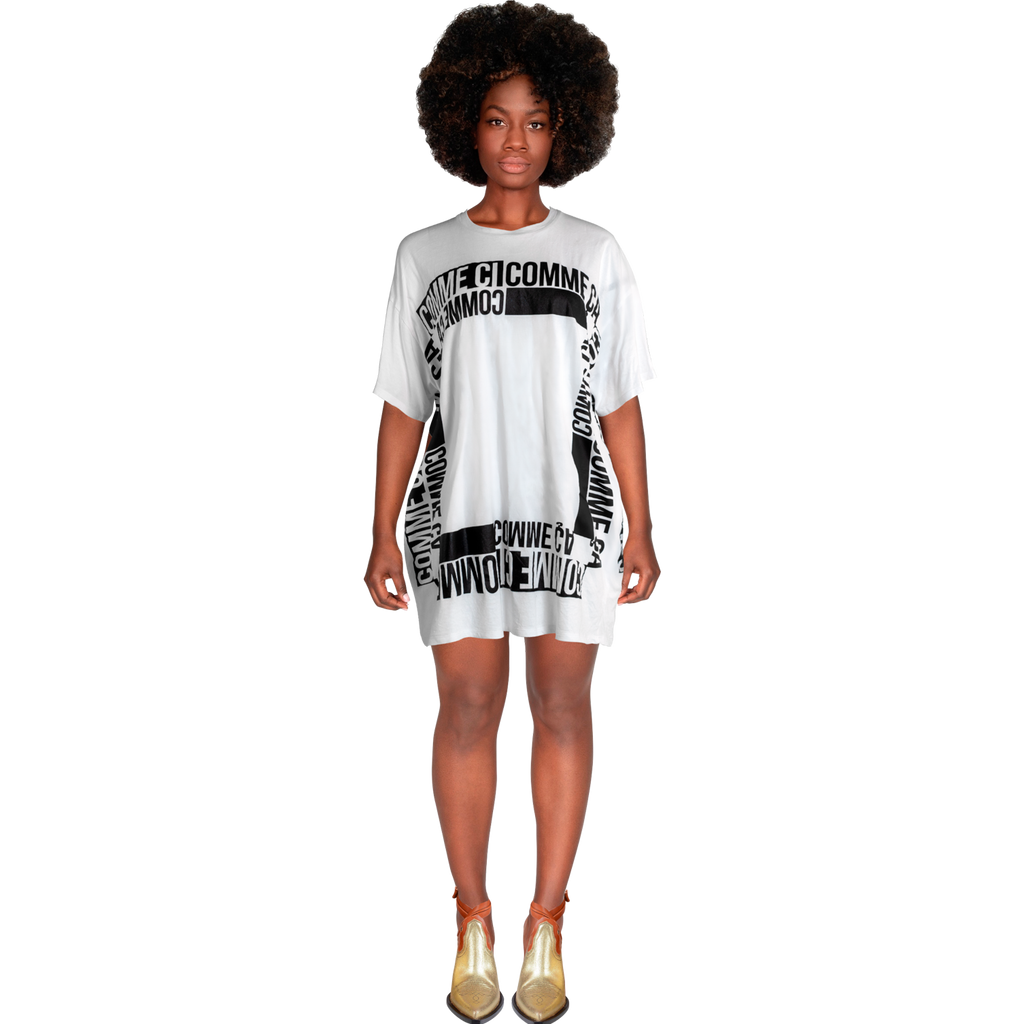 Comme Ci Comme Ca T-Shirt Dress- White