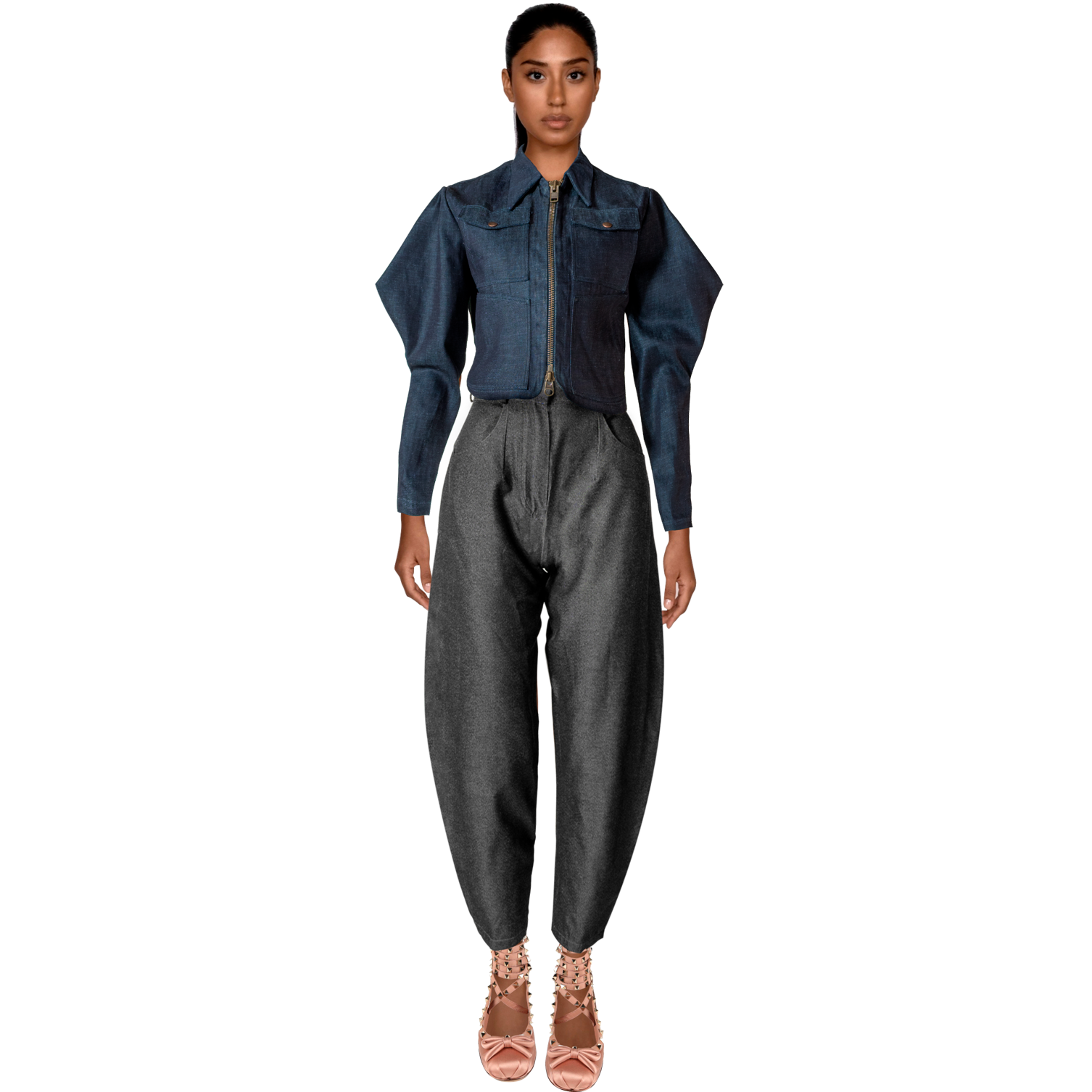 Virgina Pant-Charcoal
