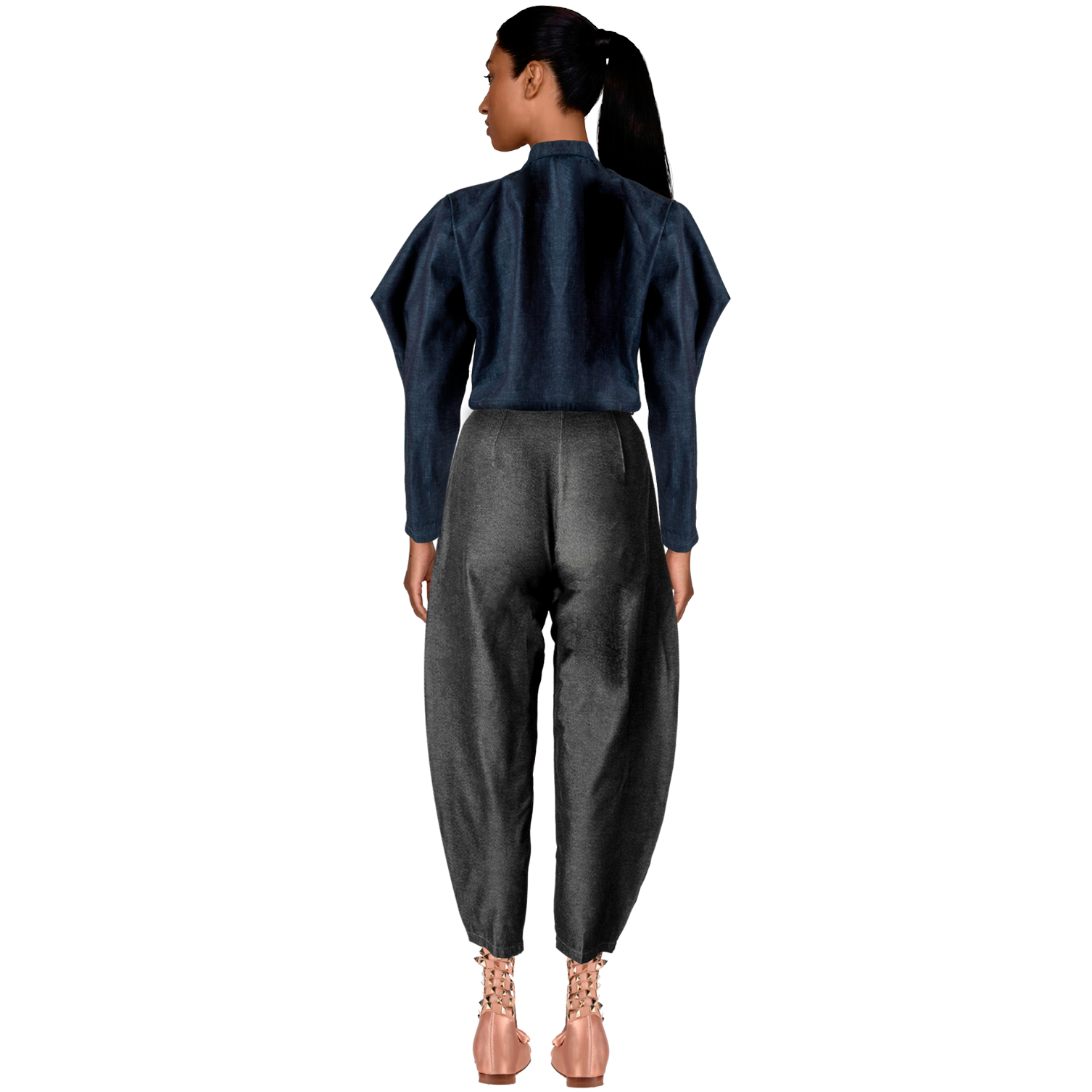Virgina Pant-Charcoal