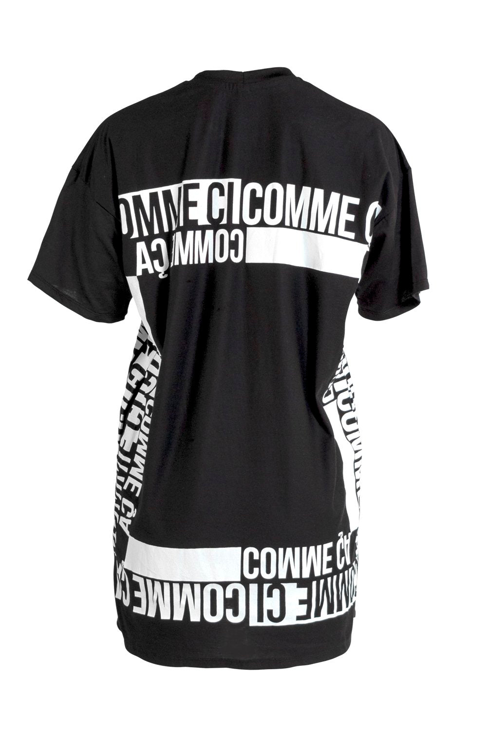 Comme Ci Comme Ca T-Shirt Dress- Black