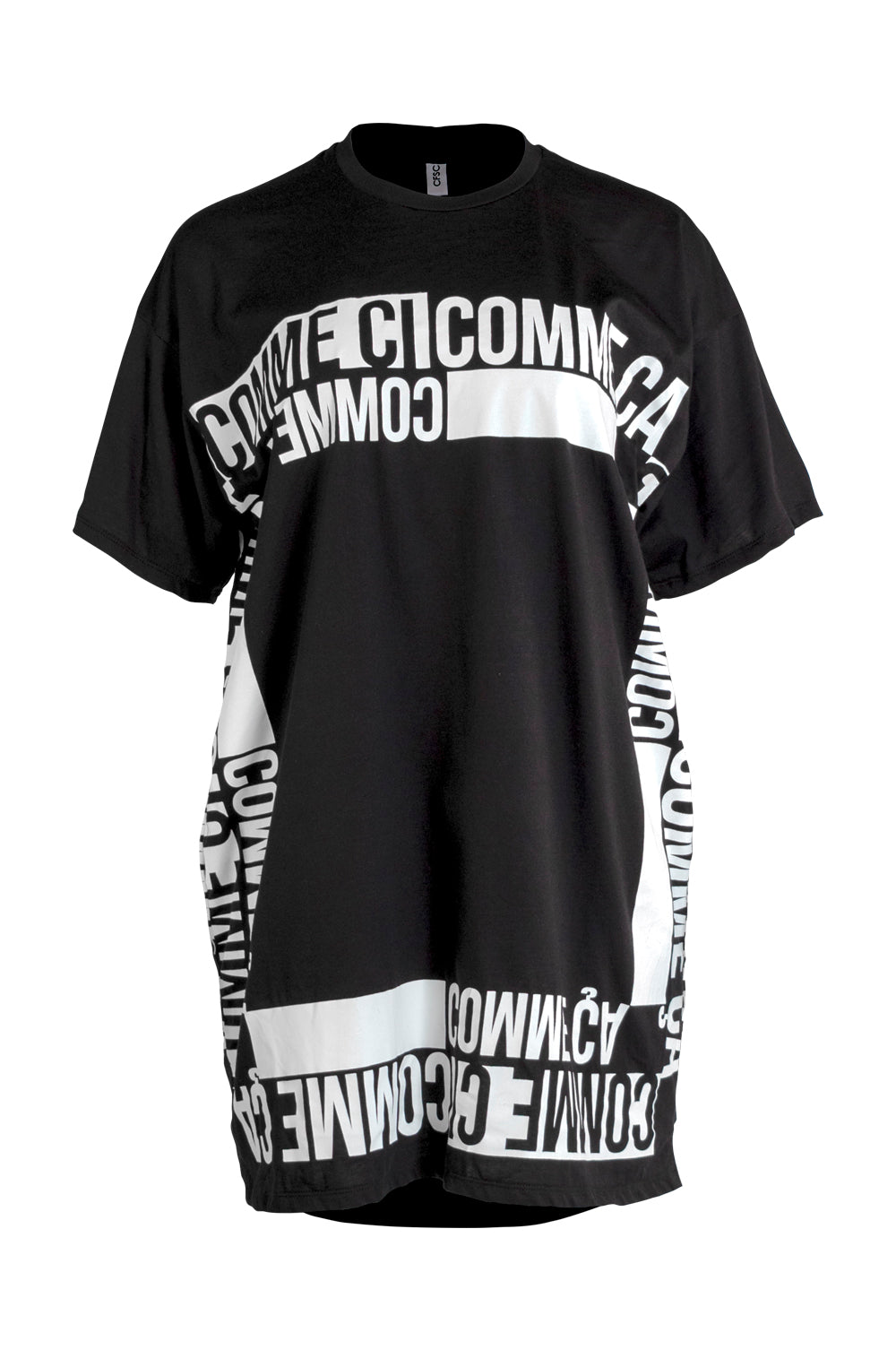 Comme Ci Comme Ca T-Shirt Dress- Black