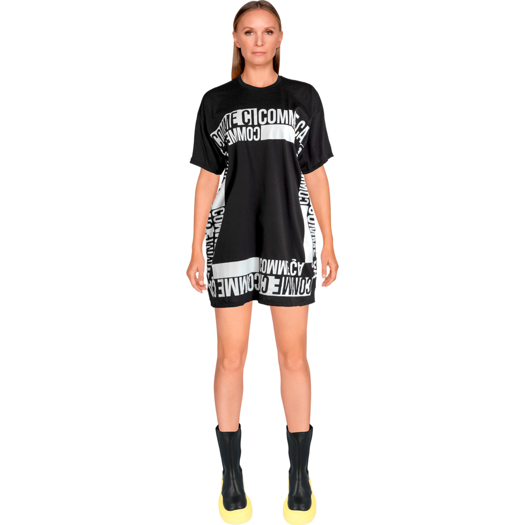 Comme Ci Comme Ca T-Shirt Dress- Black