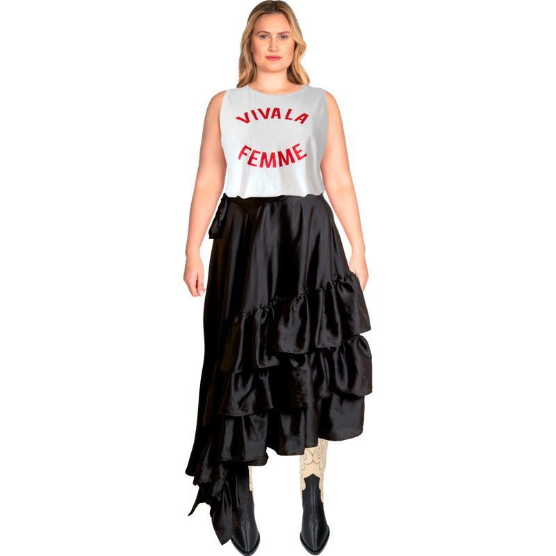Viva La Femme Muscle T-Shirt White